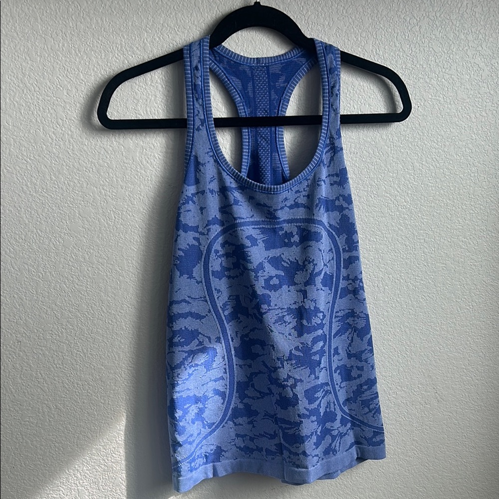 Lululemon Athletica Blue Sleeveless Crop Tank Top